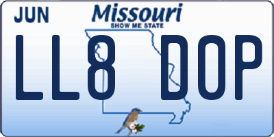 MO license plate LL8D0P