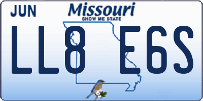 MO license plate LL8E6S
