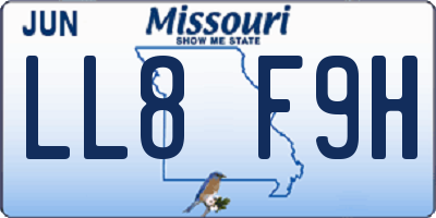 MO license plate LL8F9H