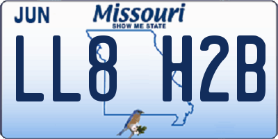 MO license plate LL8H2B