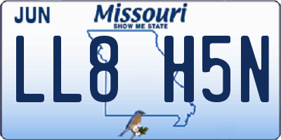 MO license plate LL8H5N