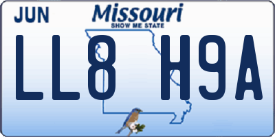 MO license plate LL8H9A
