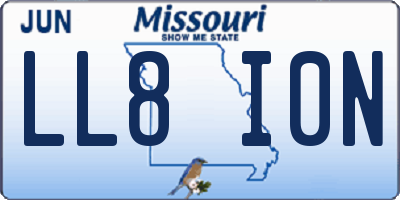 MO license plate LL8I0N