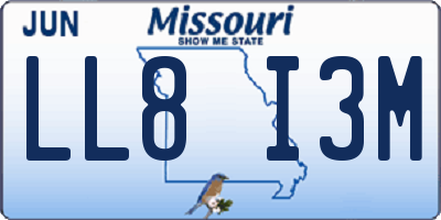 MO license plate LL8I3M