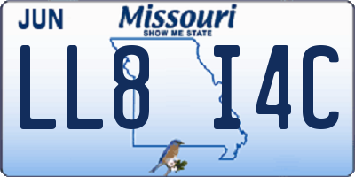 MO license plate LL8I4C