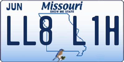 MO license plate LL8L1H
