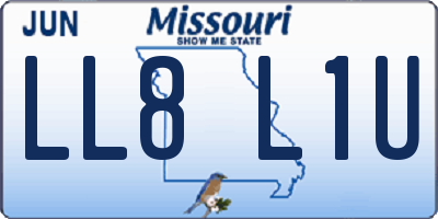 MO license plate LL8L1U