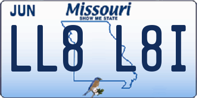MO license plate LL8L8I