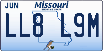 MO license plate LL8L9M