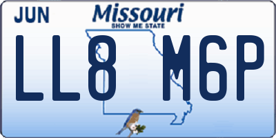 MO license plate LL8M6P