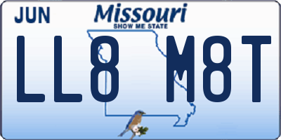 MO license plate LL8M8T