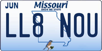 MO license plate LL8N0U