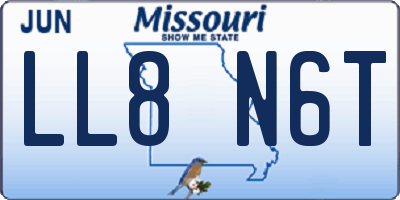 MO license plate LL8N6T