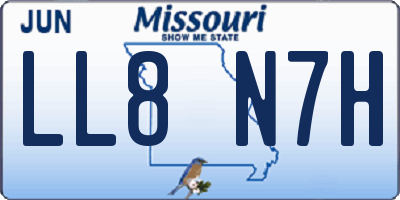 MO license plate LL8N7H