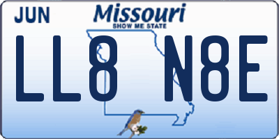 MO license plate LL8N8E