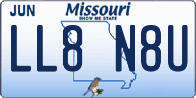 MO license plate LL8N8U
