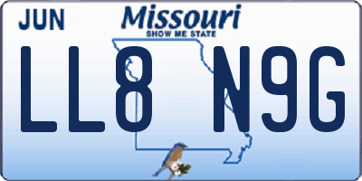 MO license plate LL8N9G