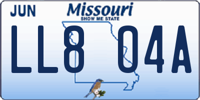 MO license plate LL8O4A
