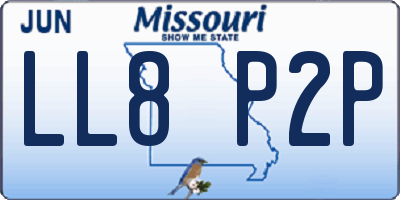 MO license plate LL8P2P