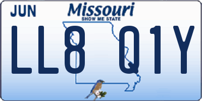 MO license plate LL8Q1Y