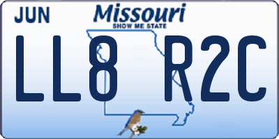 MO license plate LL8R2C