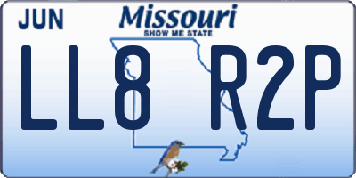 MO license plate LL8R2P