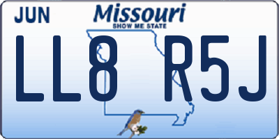 MO license plate LL8R5J