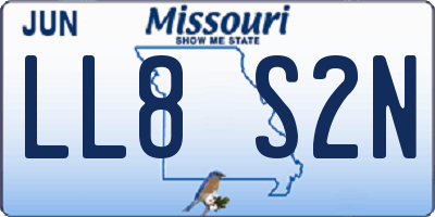 MO license plate LL8S2N