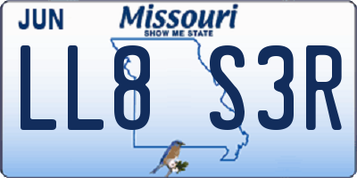 MO license plate LL8S3R