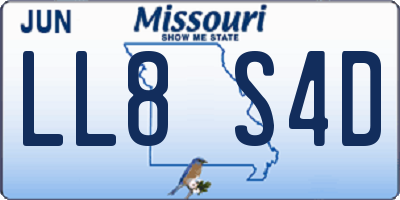 MO license plate LL8S4D