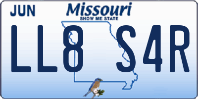 MO license plate LL8S4R