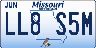MO license plate LL8S5M