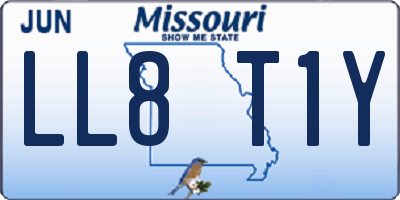 MO license plate LL8T1Y