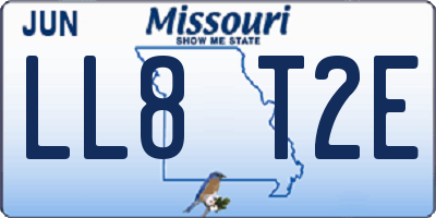 MO license plate LL8T2E