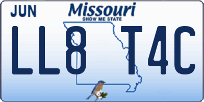 MO license plate LL8T4C