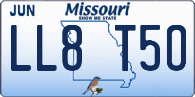 MO license plate LL8T5O