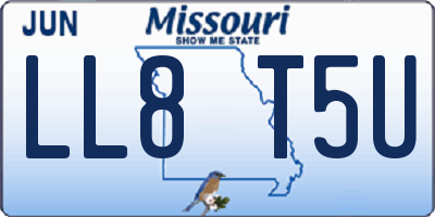 MO license plate LL8T5U