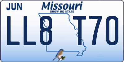 MO license plate LL8T7O