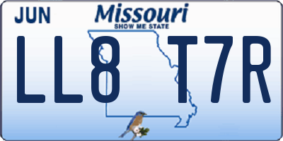 MO license plate LL8T7R