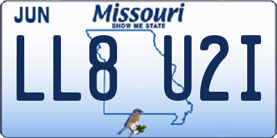 MO license plate LL8U2I