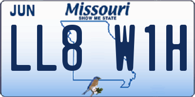 MO license plate LL8W1H