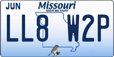 MO license plate LL8W2P