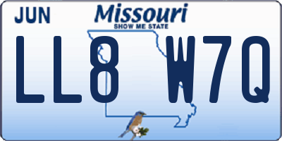 MO license plate LL8W7Q