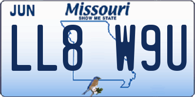 MO license plate LL8W9U
