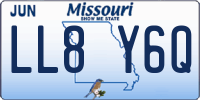 MO license plate LL8Y6Q