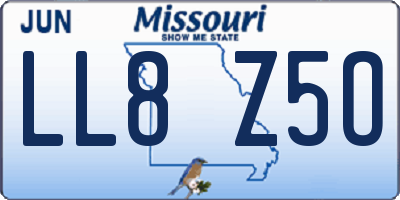 MO license plate LL8Z5O