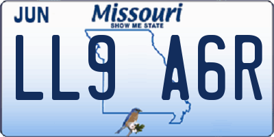 MO license plate LL9A6R