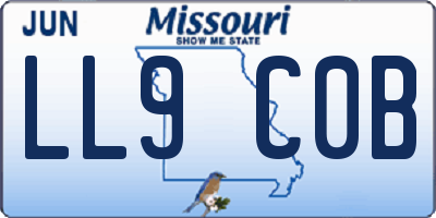 MO license plate LL9C0B