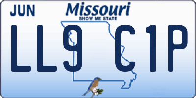 MO license plate LL9C1P