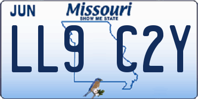 MO license plate LL9C2Y